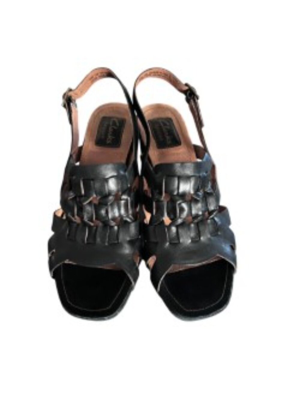Clarks Artisan Black Leather Slingback Sandal 7.5